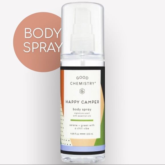 GOOD CHEMISTRY HAPPY CAMPER BODY SPRAY WITH ESSENTIAL OILS FULL SIZE 4.25OZ NEW - Picture 3 of 7